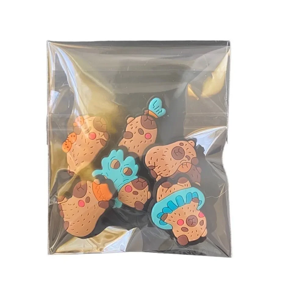 Set of 6 Capybaras Shoe Charms for Crocs NEW